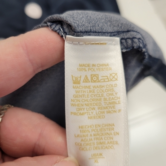 Kate Spade Polka Dot Button Down Pajama Shirt Size XL - Picture 6 of 6